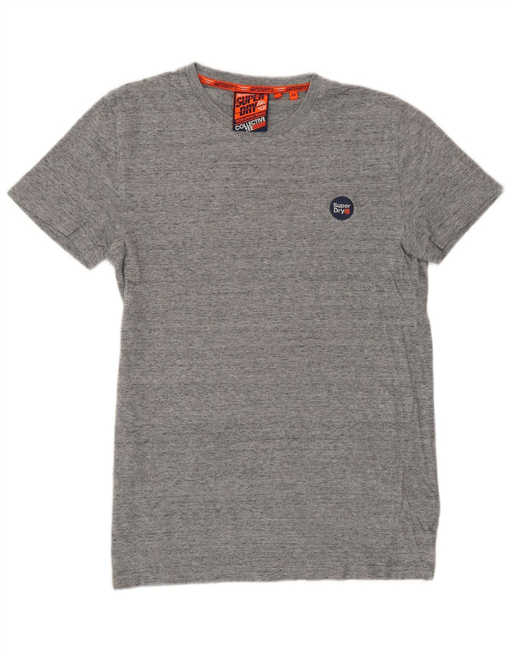Superdry Mens T-Shirt Top XS Grey Flecked Cotton