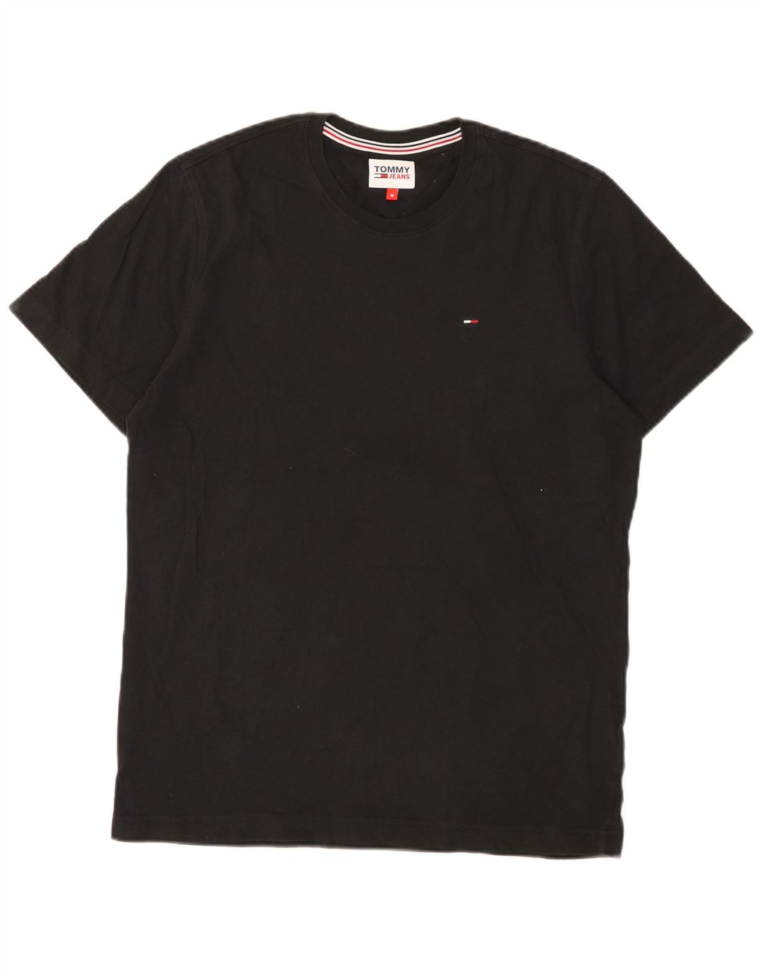 Tommy Hilfiger Mens T-Shirt Top Medium Black Cotton