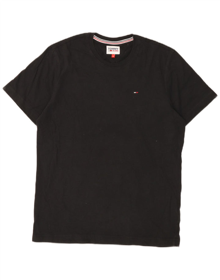 Tommy Hilfiger Mens T-Shirt Top Medium Black Cotton