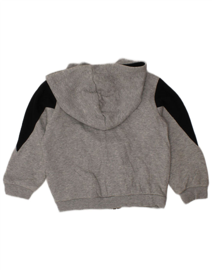 PUMA Baby Boys Zip Hoodie Sweater 9-12 Months Grey Colourblock Cotton