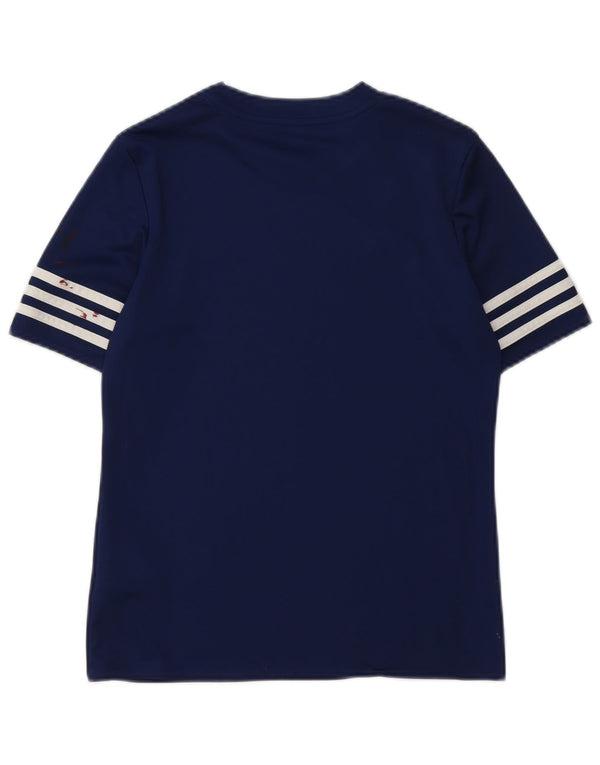 Adidas Boys Climalite T-Shirt Top 11-12 Years Large  Navy Blue Polyester