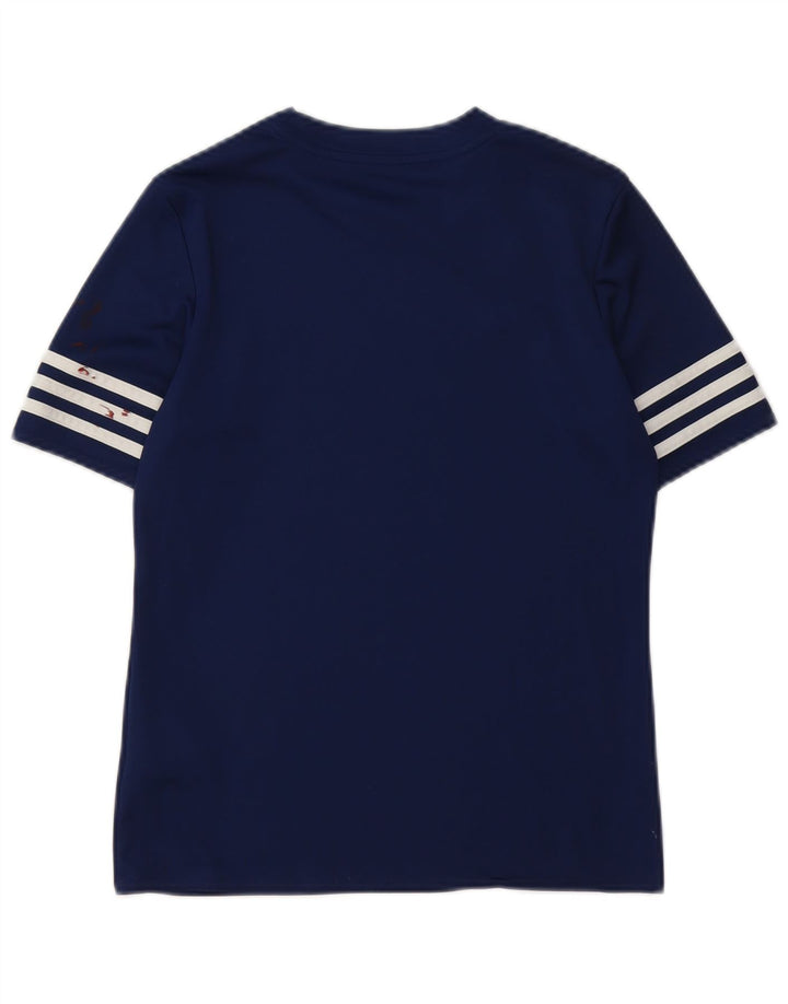 Adidas Boys Climalite T-Shirt Top 11-12 Years Large  Navy Blue Polyester