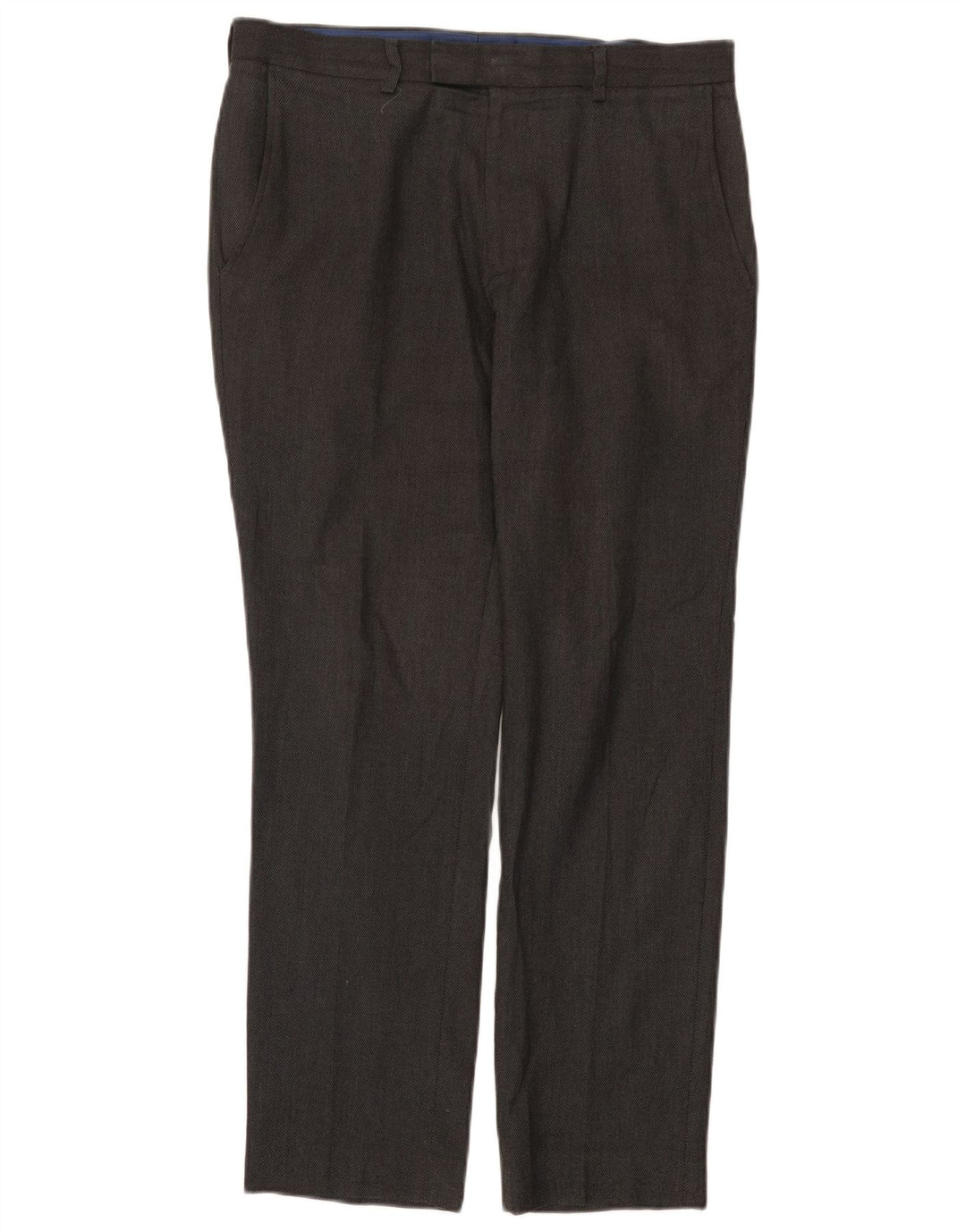Marks & Spencer Mens Slim Suit Trousers W32 L29 Grey Polyester