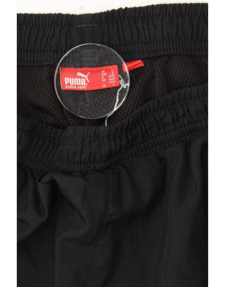 PUMA Mens Graphic Capri Tracksuit Trousers Large  Black