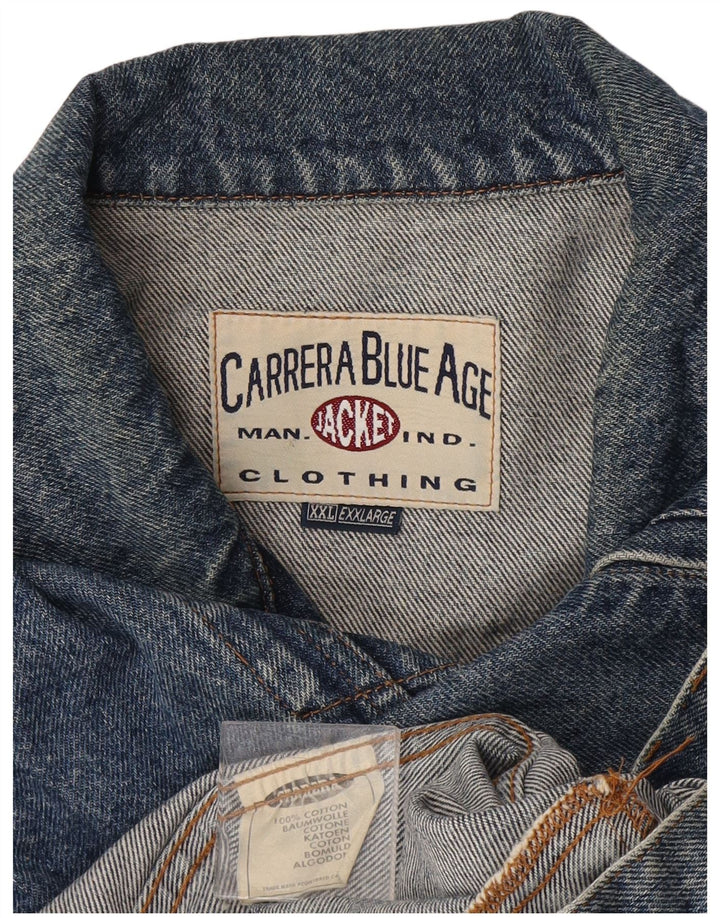 CARRERA Mens Denim Gilet UK 44 2XL Blue Cotton