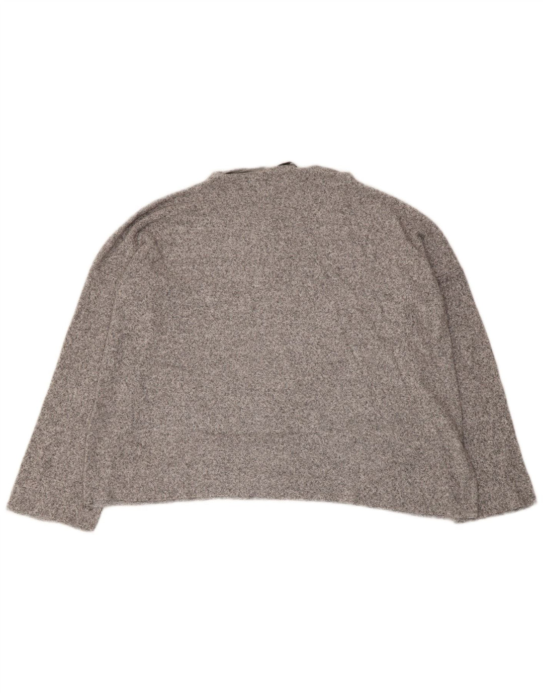 Zara Womens Top Long Sleeve UK 14 Medium Grey Flecked