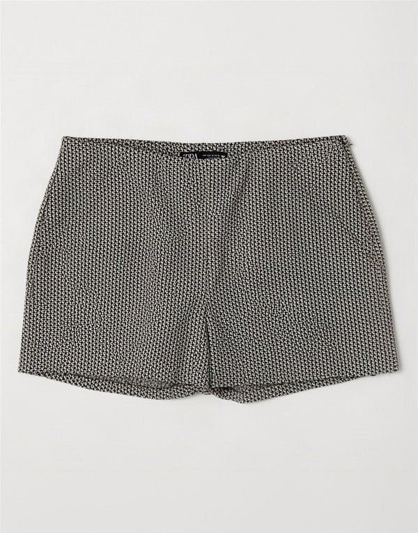 Zara Womens High Waist Hot Pants Large W30 Beige Geometric