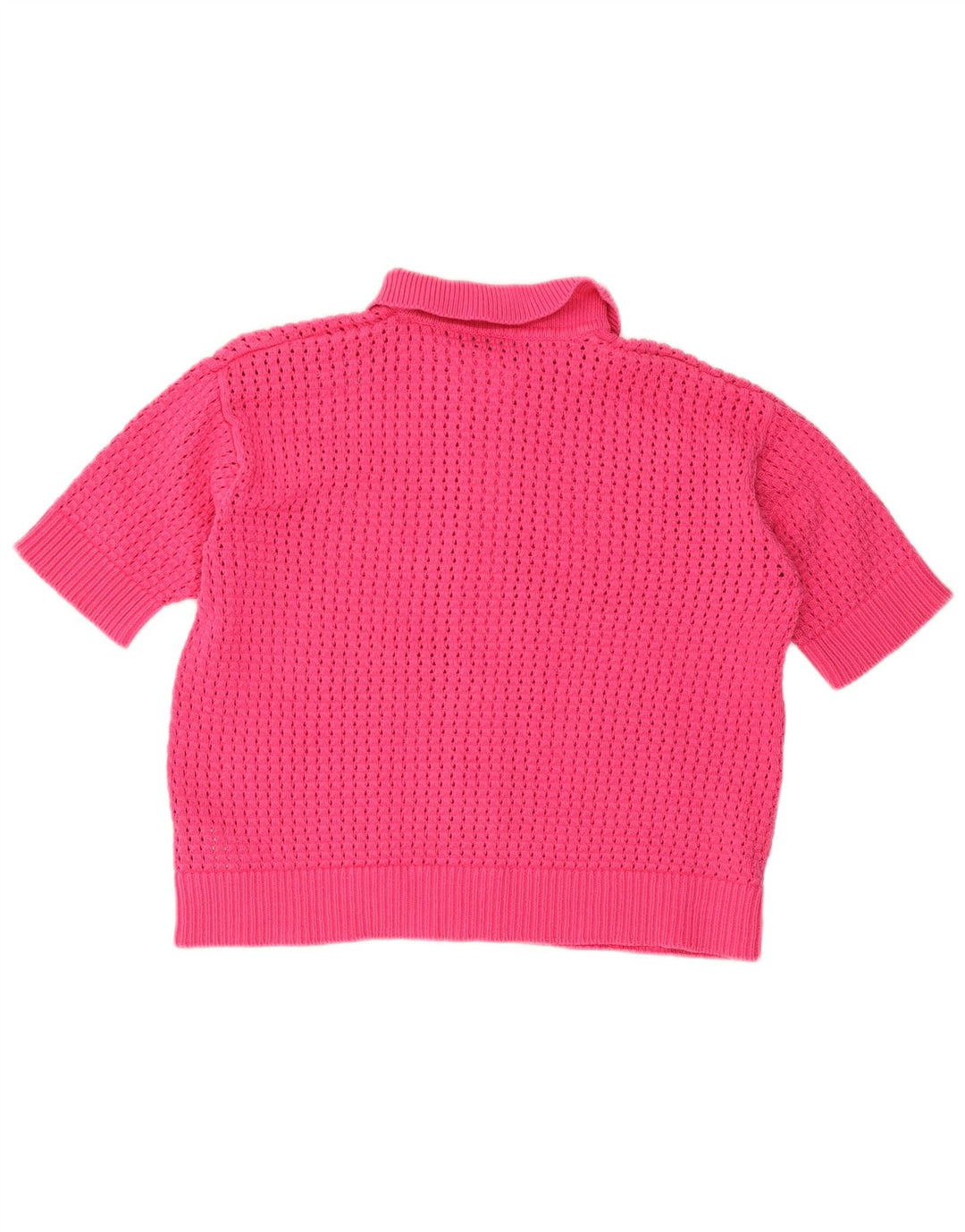 MARKS & SPENCER Womens Short Sleeve Cardigan Sweater UK 14 Large Pink