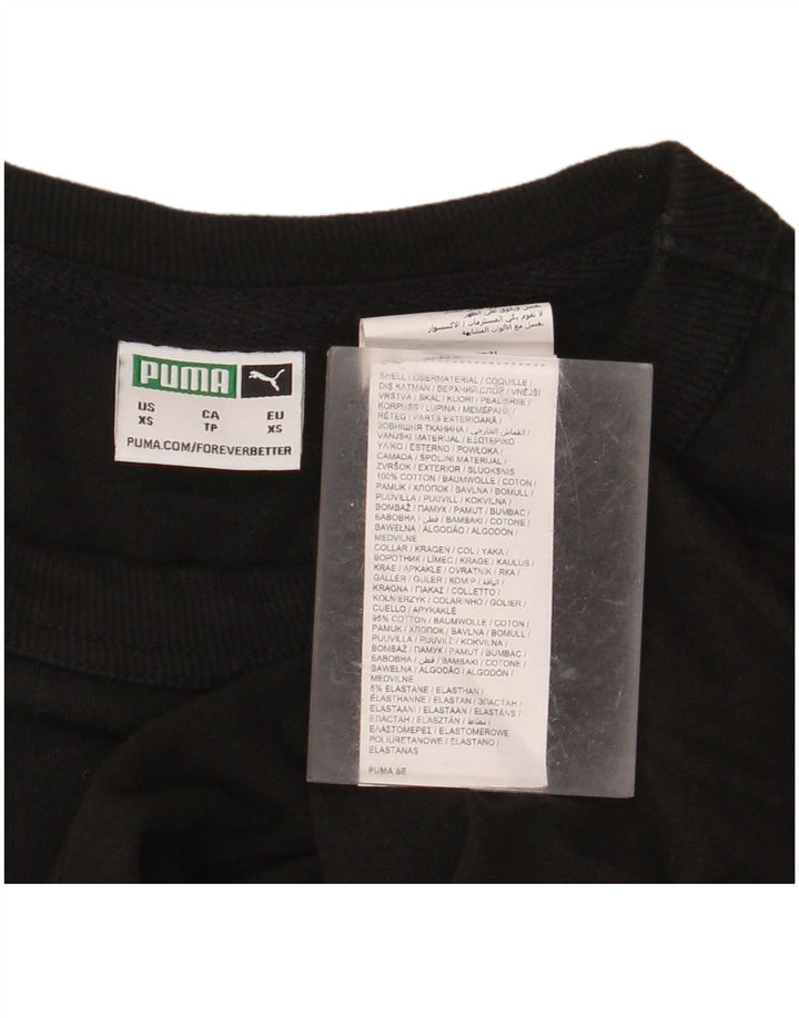PUMA Mens Graphic T-Shirt Top XS Black Cotton