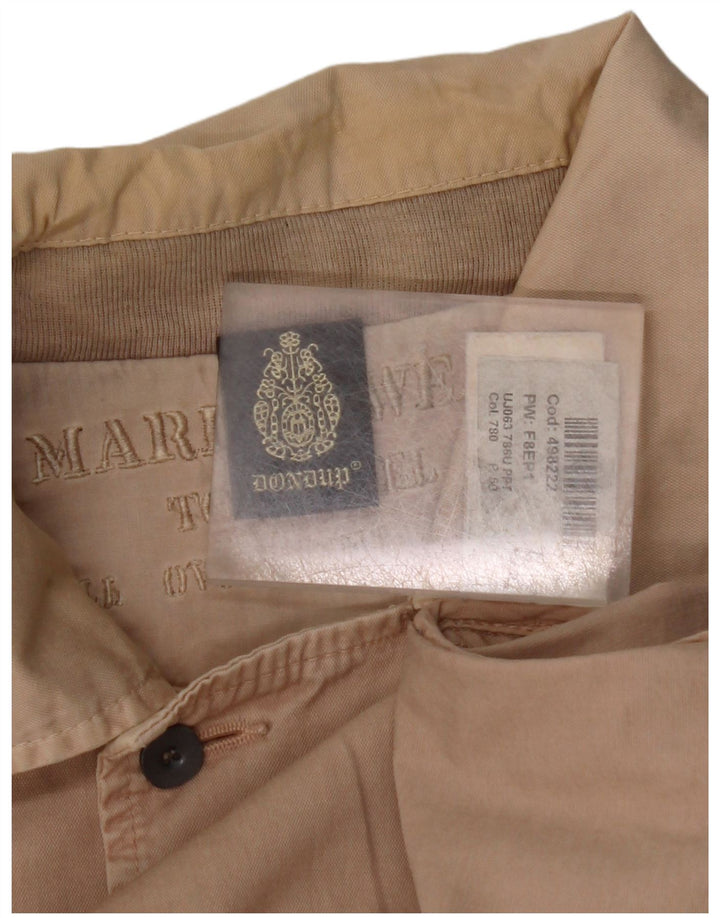 DONDUP Womens Bomber Jacket IT 52 2XL Beige Cotton