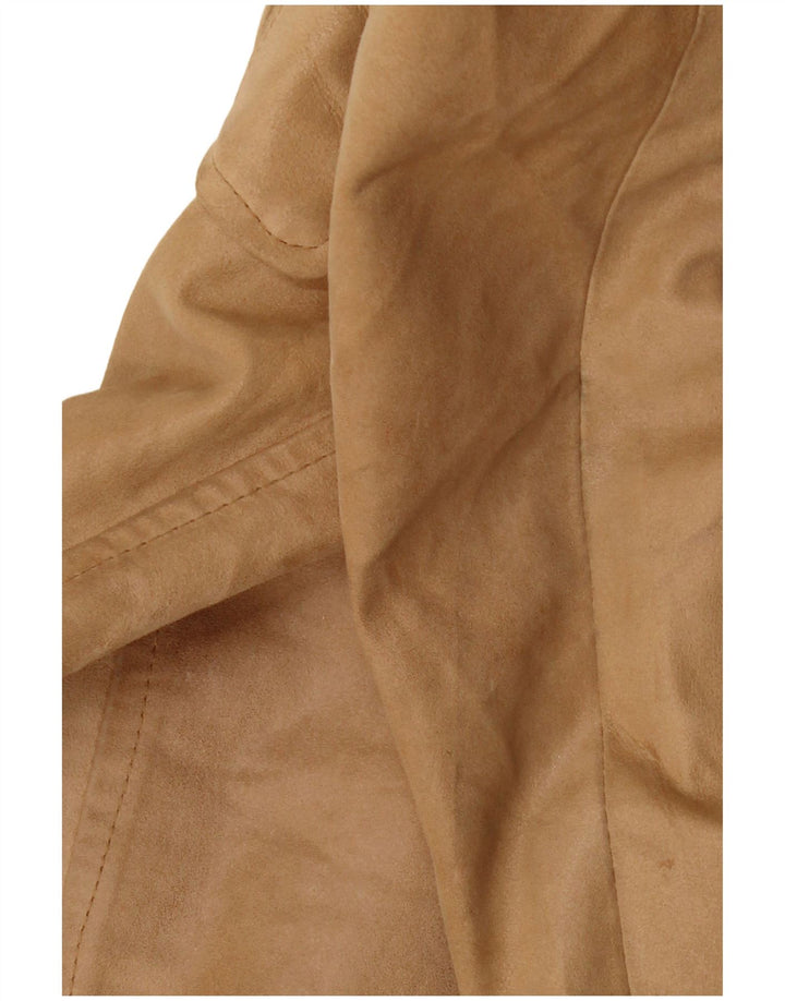 Conbipel Womens Leather Jacket IT 44 Medium Beige Leather