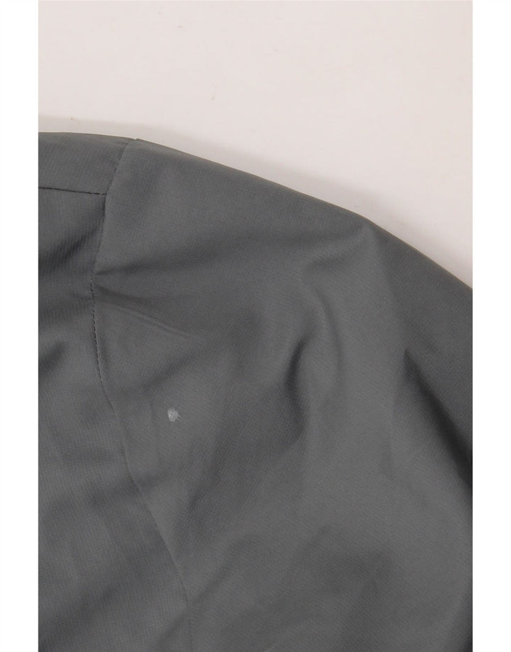 Adidas Mens Climacool Graphic Hooded Rain Jacket UK 40 Large Grey Polyester