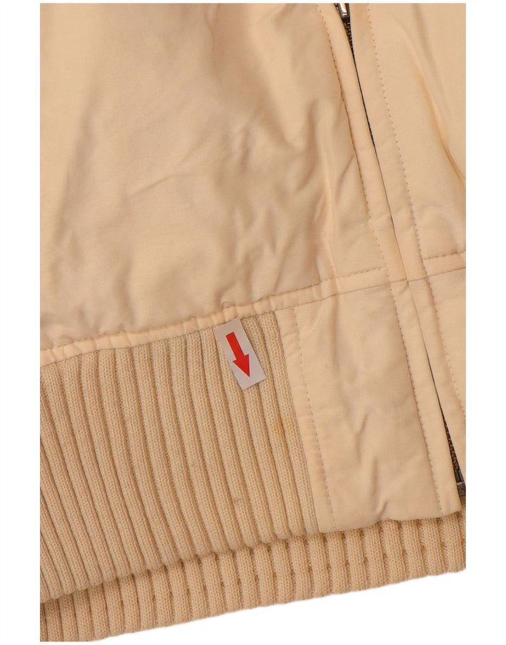Woolrich Womens Padded Jacket UK 10 Small Beige Cotton