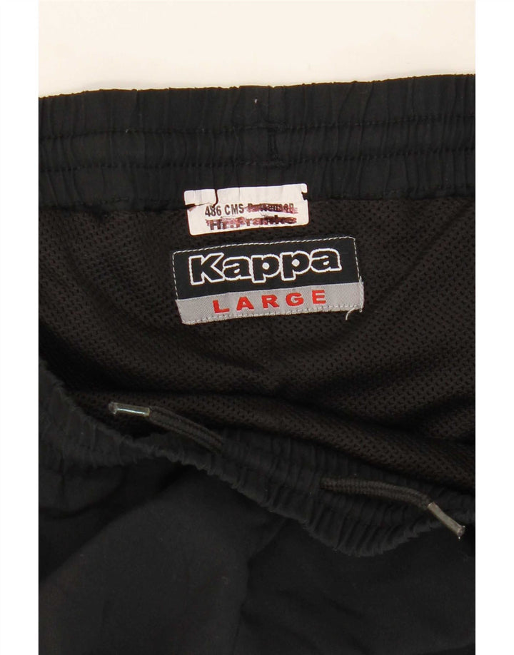 Kappa Mens Tracksuit Trousers Large Black Polyester