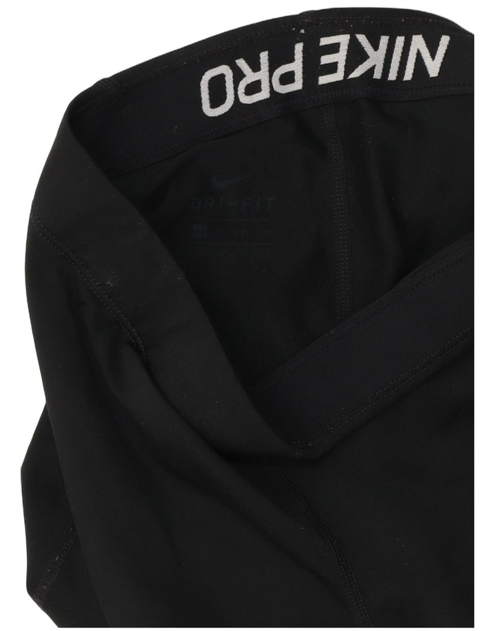 NIKE Womens Dri Fit Graphic Leggings UK 4 XS Black