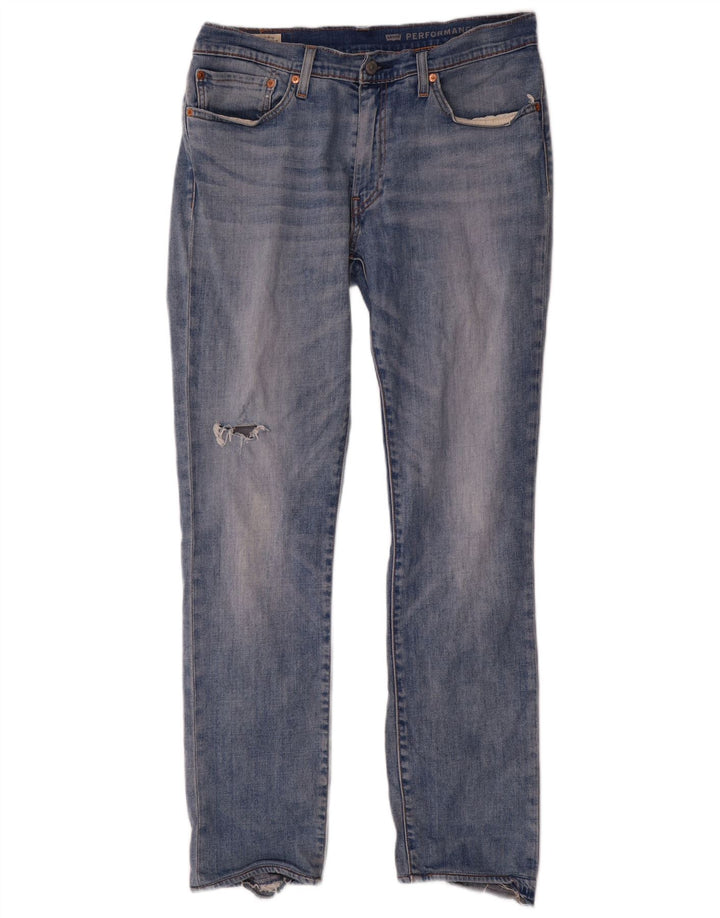 Levi's Mens Distressed Slim Jeans W34 L32 Blue Cotton