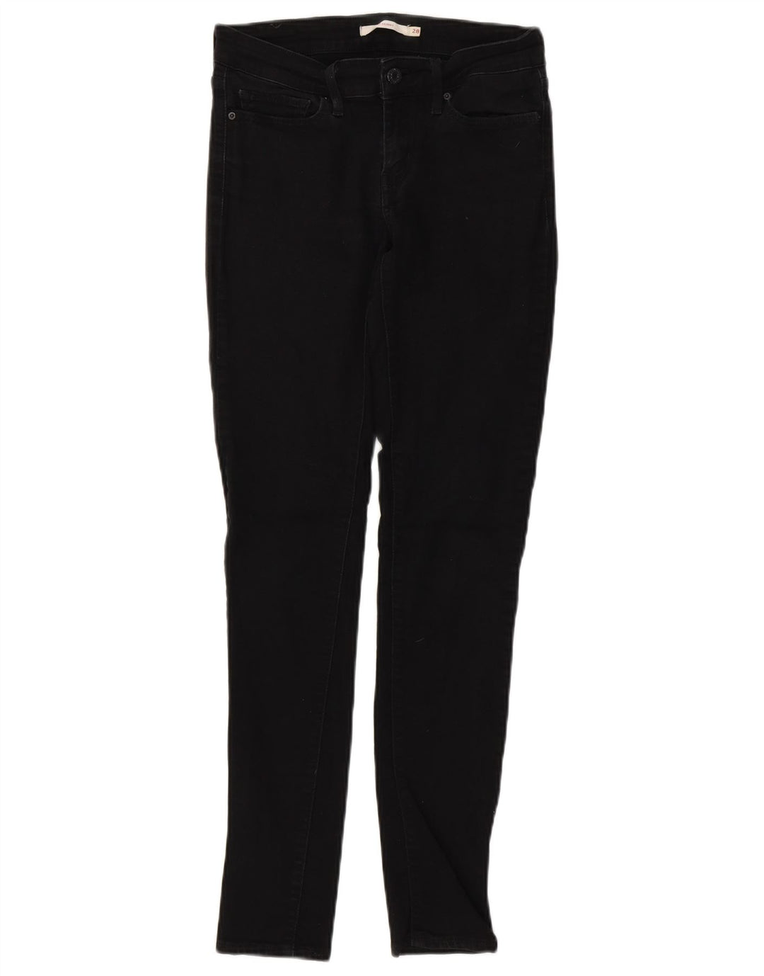 LEVI'S Womens 711 Skinny Jeans W28 L31 Black Cotton