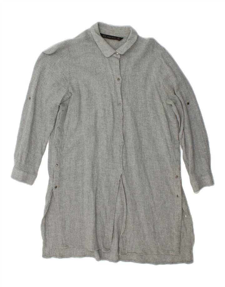 ZARA Womens Shirt Dress UK 14 Medium Grey Vintage Zara and Second-Hand Zara from Messina Hembry 