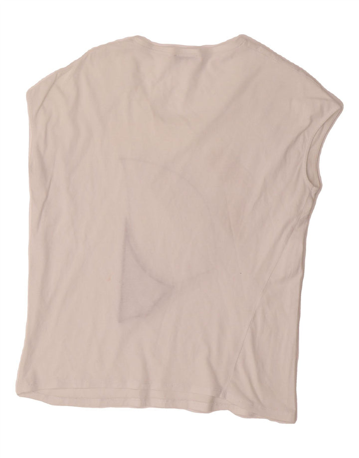 ZARA Womens T-Shirt Top UK 10 Small White Vintage Zara and Second-Hand Zara from Messina Hembry 