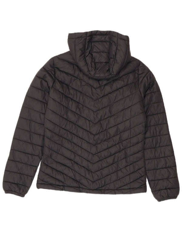 Mountain Warehouse Womens Hooded Padded Jacket UK 8 Small Black Nylon