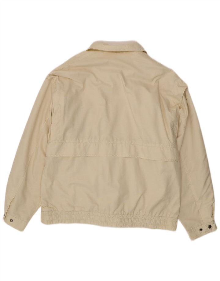 Melka Mens Bomber Jacket EU 50 Large Off White Cotton