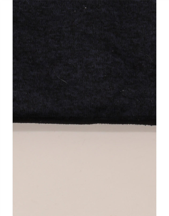 EDDIE BAUER Mens Zip Neck Sweatshirt Jumper Large Navy Blue Polyester
