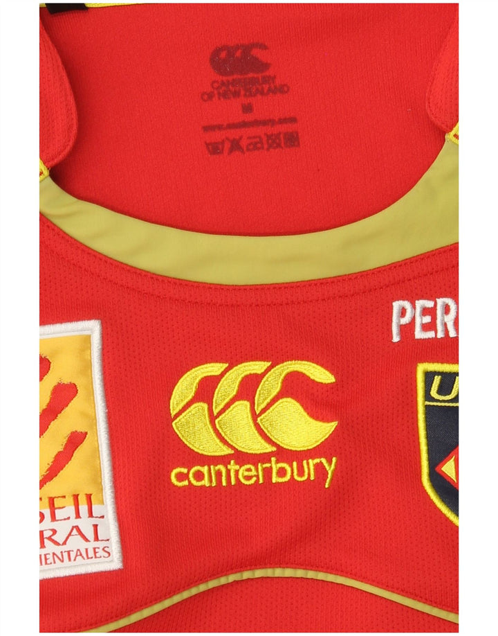 Canterbury Mens Graphic T-Shirt Top Medium Red Colourblock
