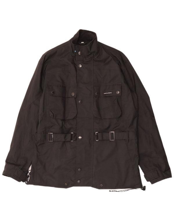 TUCANO URBANO Mens Utility Jacket UK 42 XL Black Striped Polyester