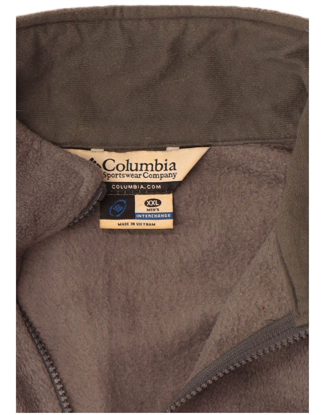 Columbia Mens Fleece Jacket UK 44 2XL Grey Polyester