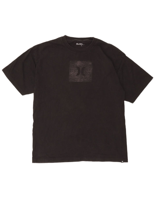 Hurley Mens Graphic T-Shirt Top Large Black