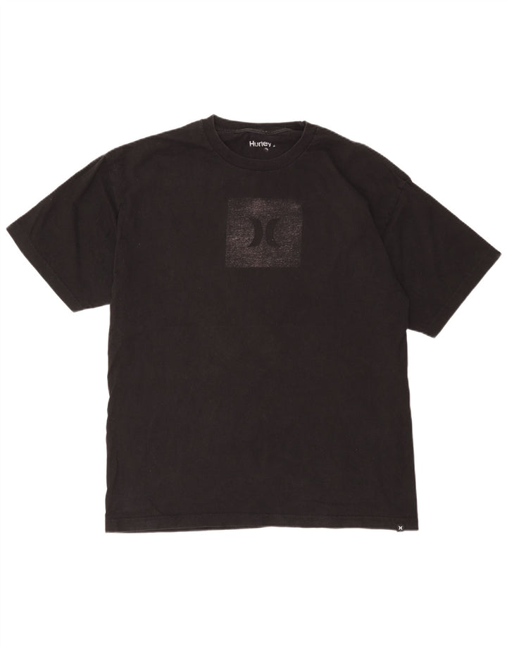 Hurley Mens Graphic T-Shirt Top Large Black
