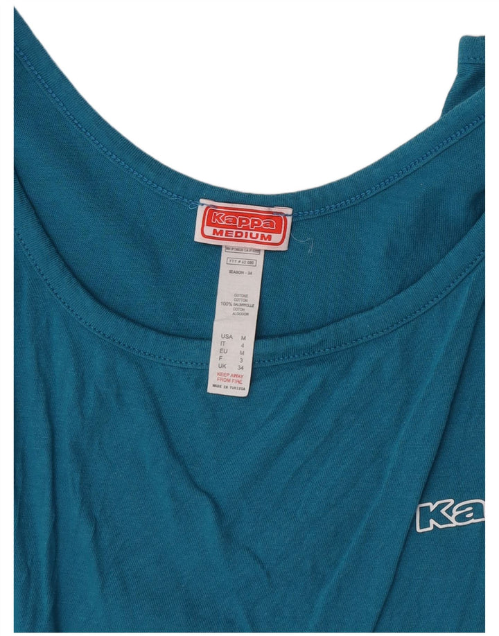 Kappa Womens Vest Top UK 12 Medium Blue Cotton