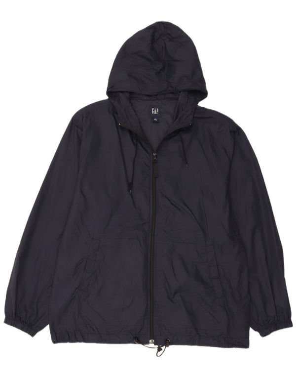 Gap Mens Hooded Rain Jacket UK 40 Large Navy Blue Nylon