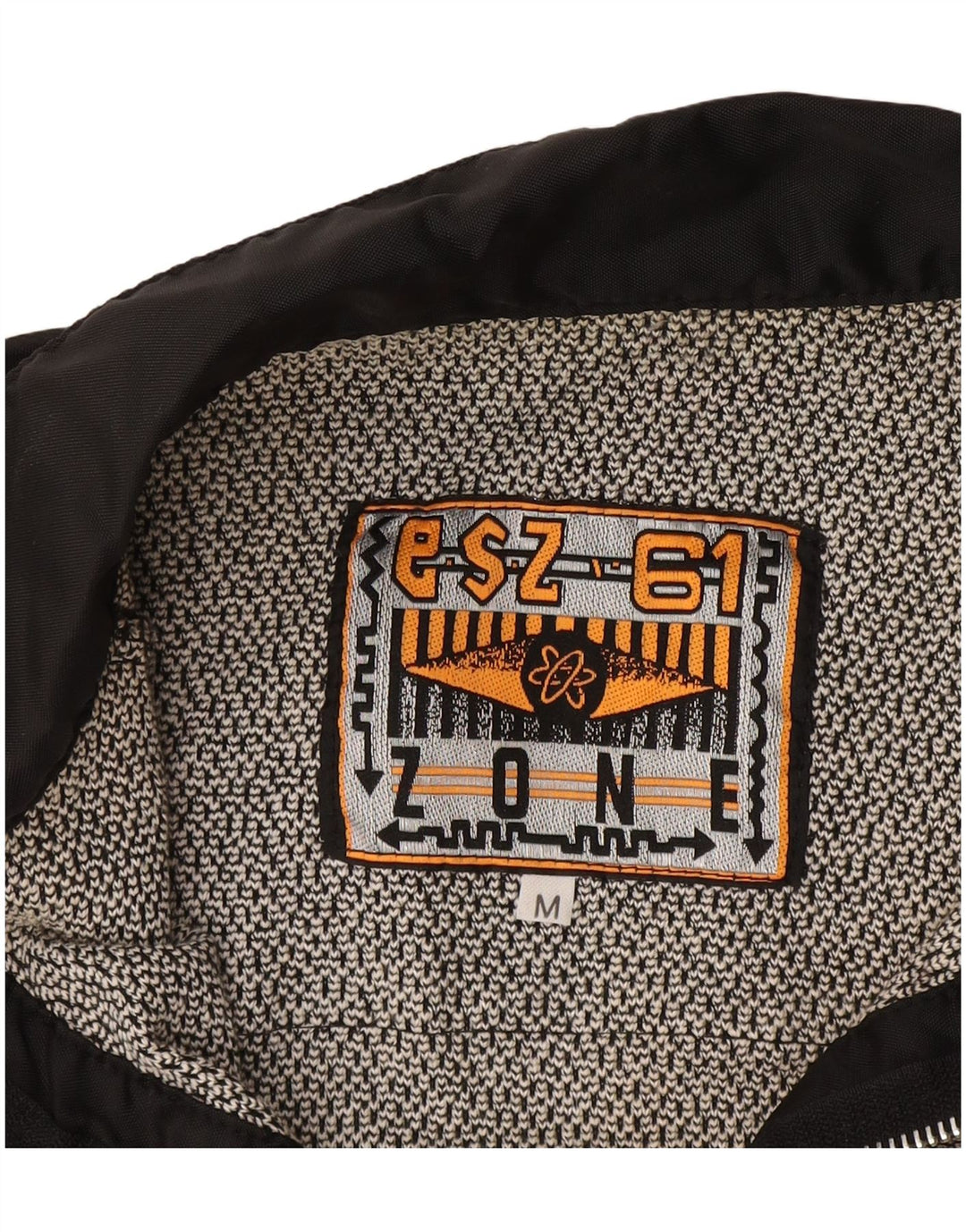 ZONE Mens Graphic Long Sleeve Polo Shirt Medium Grey Colourblock