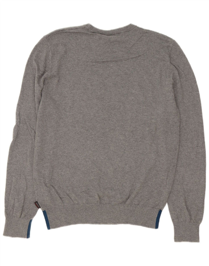 Musto Mens Crew Neck Jumper Sweater Medium Grey Cotton