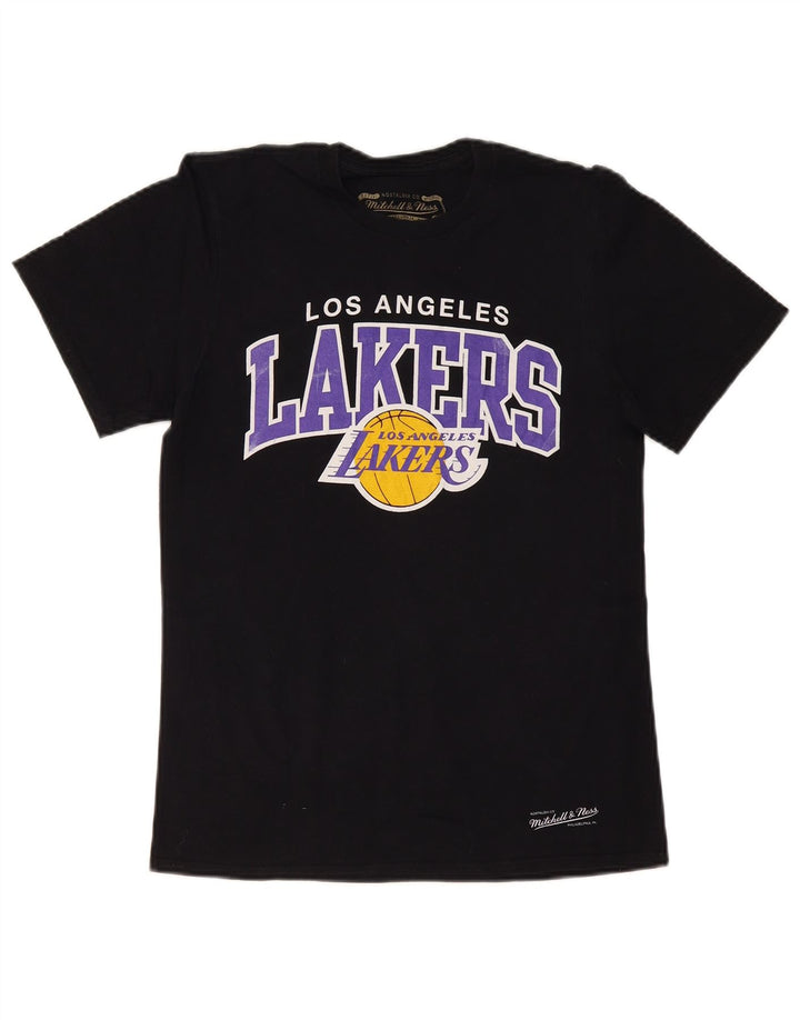 MITCHELL & NESS Mens Los Angeles Lakers Graphic T-Shirt Top Small Black