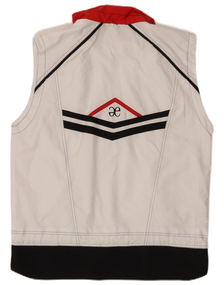 Elegance Womens Crop Gilet UK 16 Large White Colourblock Polyester