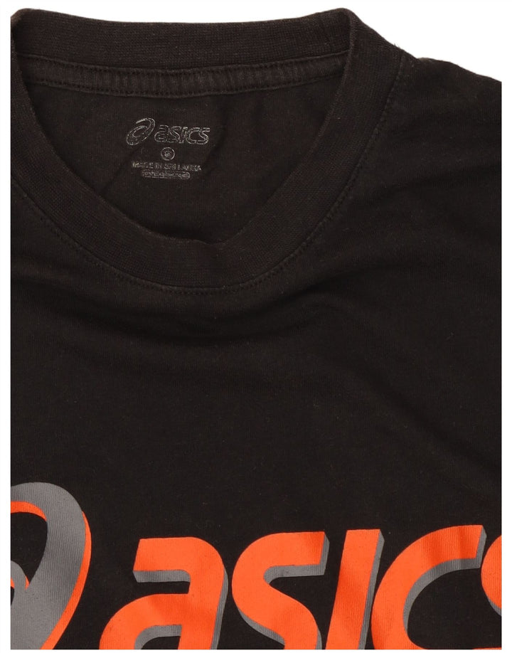 ASICS Boys Graphic T-Shirt Top 13-14 Years Small  Black Cotton