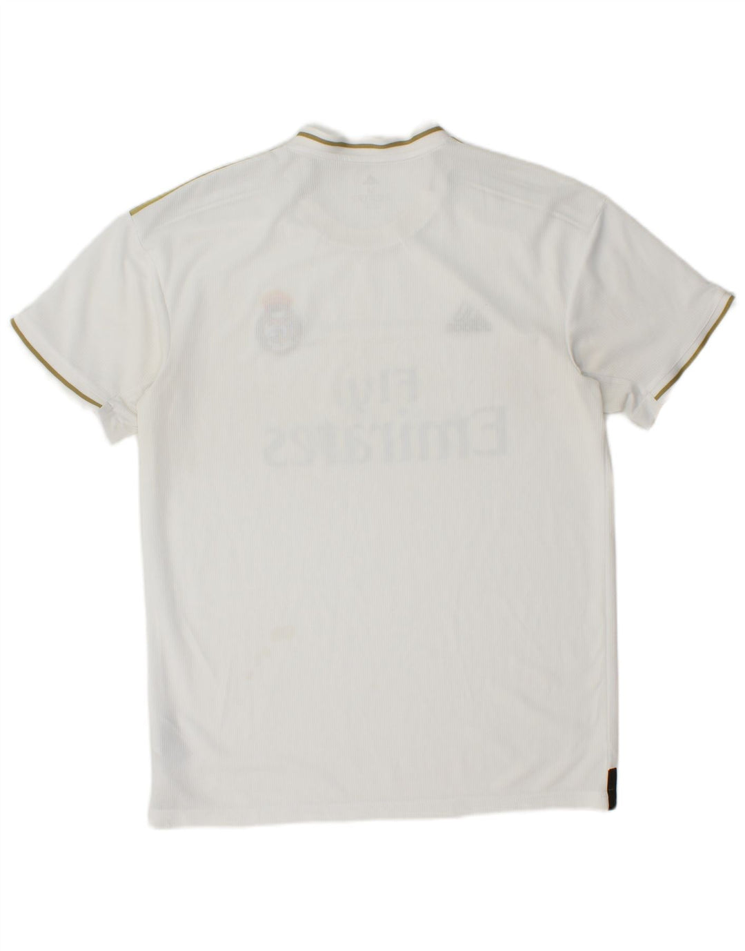 ADIDAS Mens Real Madrid Graphic T-Shirt Top Medium White Polyester