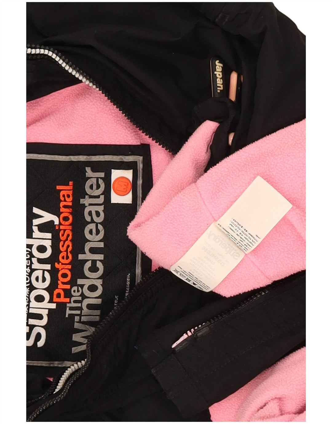 Superdry Womens The Windcheater Windbreaker Jacket UK 12 Medium Black