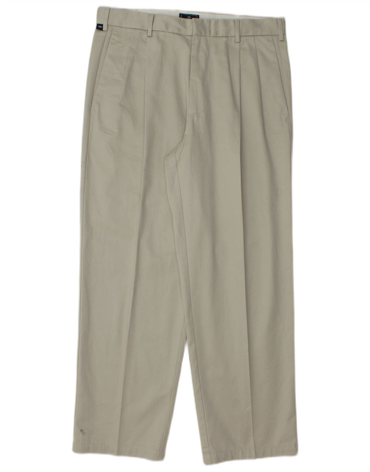 DOCKERS Mens Pegged Chino Trousers W32 L29 Grey Cotton