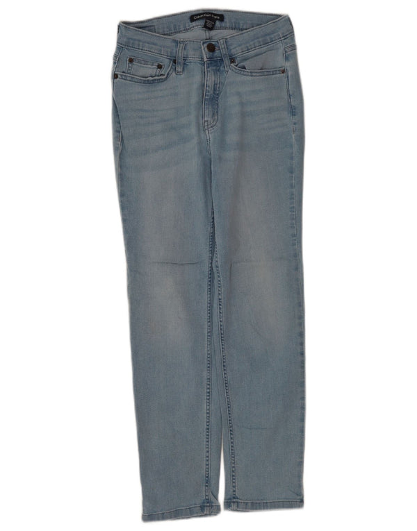 Calvin Klein Womens Straight Jeans W25 L25 Blue Cotton