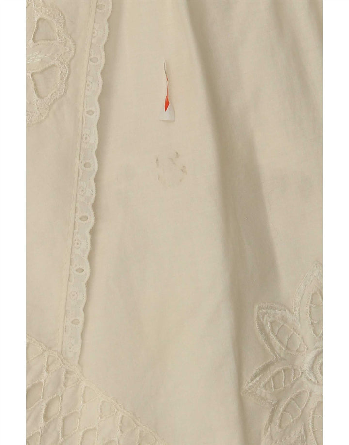 Vintage Womens Flared Skirt W26 Small White