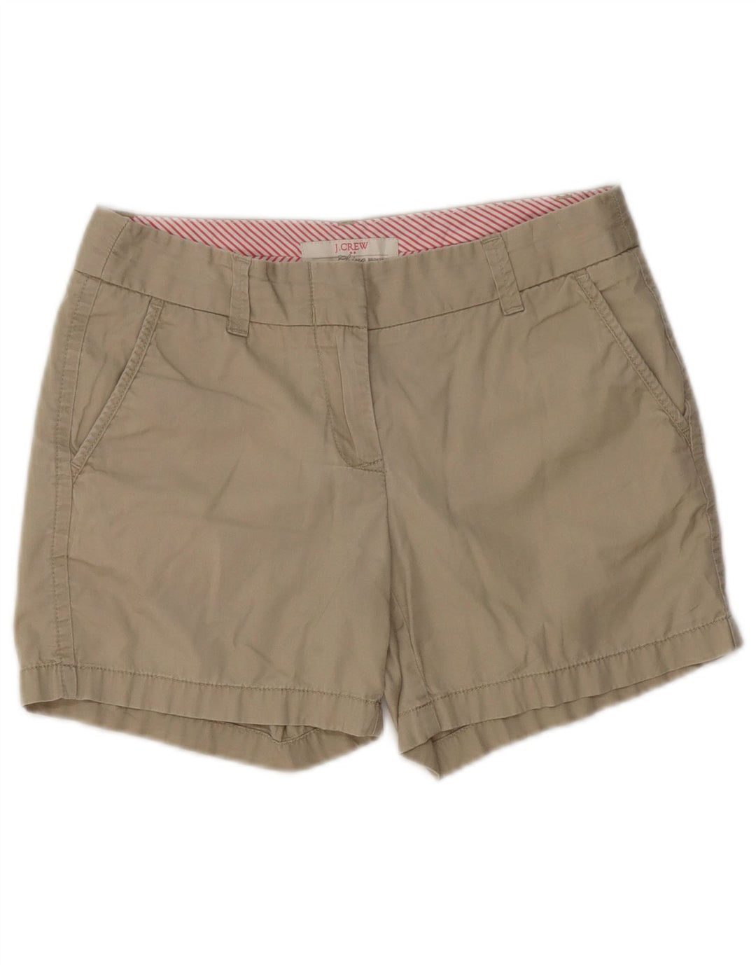J. CREW Womens Chino Shorts US 0 XS W28  Beige Cotton