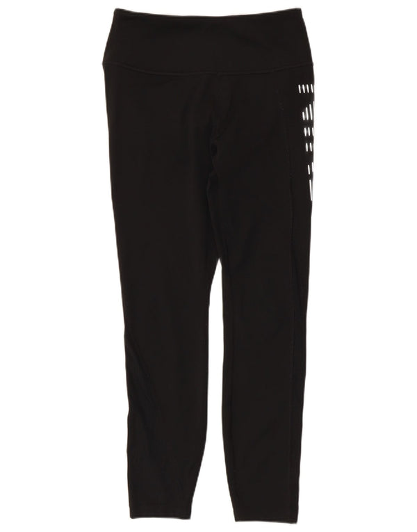 Nike Womens Graphic Leggings UK 8 Small Black Polyester