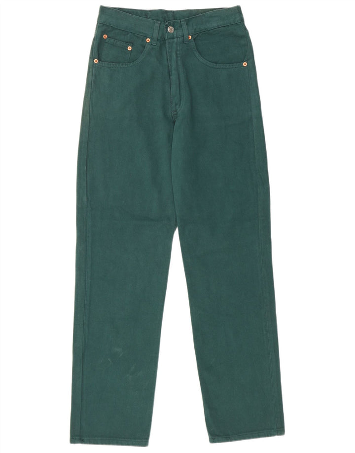 Vintage Womens High Waist Jeans IT 44 Medium W28 L31 Green