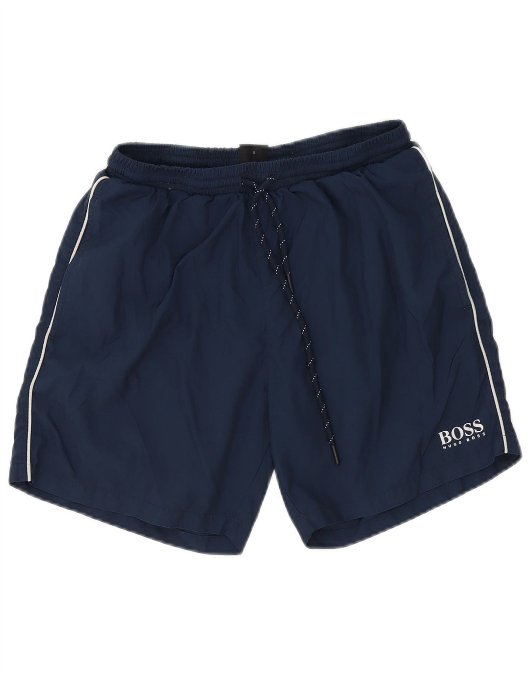 Hugo Boss Mens Swimming Shorts Small Navy Blue Polyester