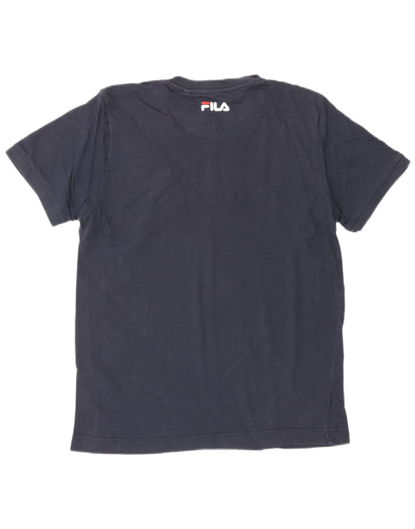 FILA Mens Graphic T-Shirt Top Small Navy Blue