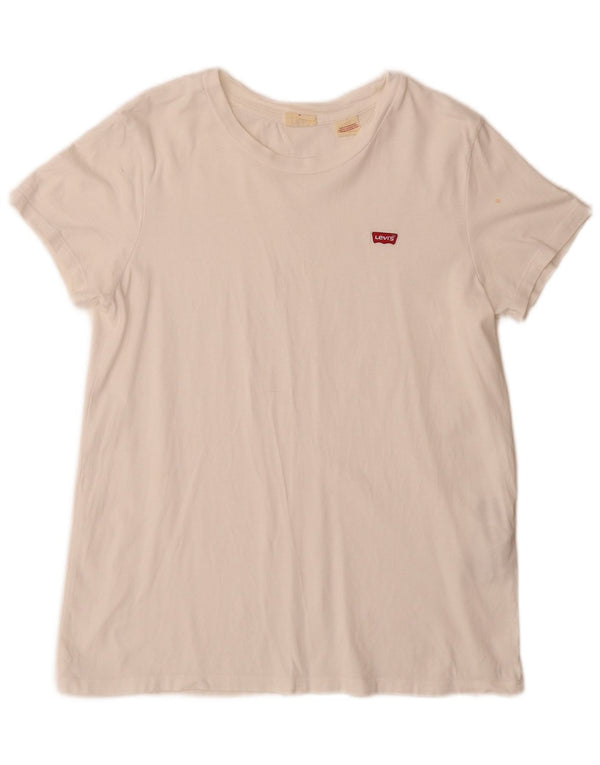 Levi's Mens T-Shirt Top Medium White Cotton