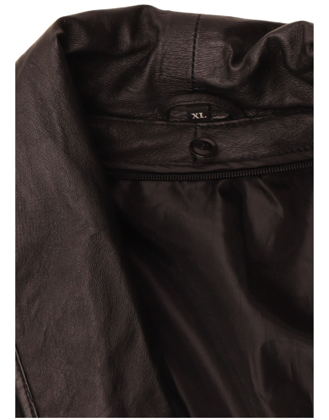 Vintage Womens Leather Jacket UK 18 XL Black Leather